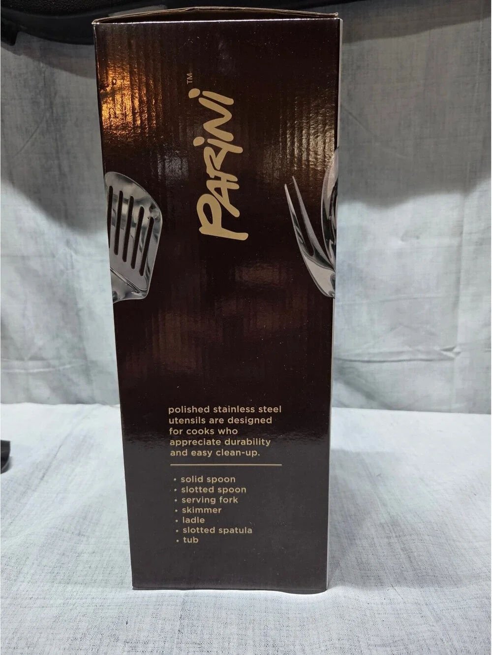 Parini 7-Piece Stainless Steel Utensil Set with Holder